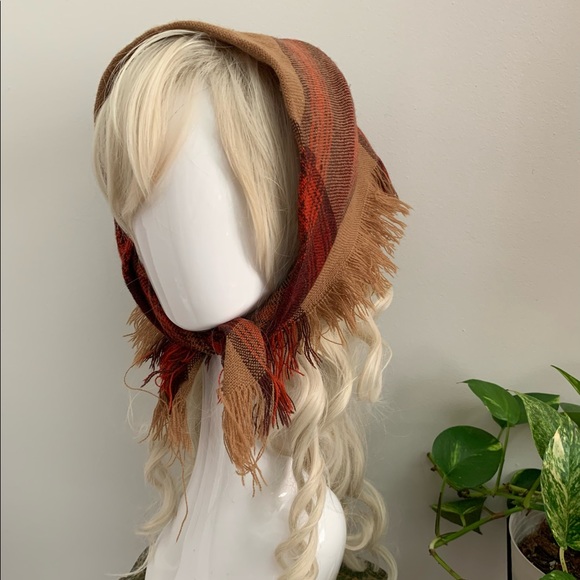 Autumn Leaves Vintage Wool Knit Scarf - Picture 3 of 9